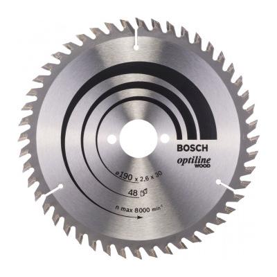 Диск пильный для циркулярок 190-30 OptilineWood 48зуб, BOSCH, 2608640617
 Диск пильный для циркулярок 190-30 OptilineWood 48зуб, BOSCH, 2608640617