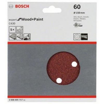 Шлифлист 150мм К 60 Expert for Wood+Paint 6 отв (-5-), BOSCH, 2608605717
 Шлифлист 150мм К 60 Expert for Wood+Paint 6 отв (-5-), BOSCH, 2608605717