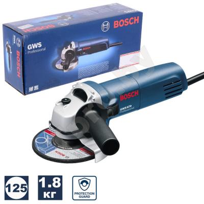 Одноручная углошлифмашина GWS 670 в кор., BOSCH, 0601375606 Одноручная углошлифмашина GWS 670 в кор., BOSCH, 0601375606