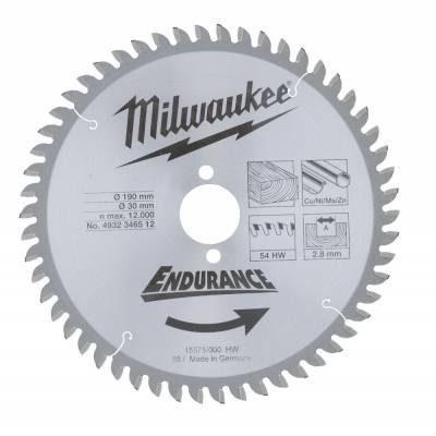 Диск пильный для циркулярок 190/30 Z54 дерево/цвет.метал., MILWAUKEE, 4932346512 Диск пильный для циркулярок 190/30 Z54 дерево/цвет.метал., MILWAUKEE, 4932346512