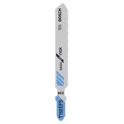 Пилка для лобзика T 118 GFS Basic for Inox BIM (в упаковке 5шт), BOSCH, 2608636496 Пилка для лобзика T 118 GFS Basic for Inox BIM (в упаковке 5шт), BOSCH, 2608636496