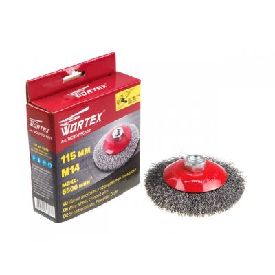 Щетка дисковая гофр. 115мм/М14 WORTEX, WCBD115CA011 Щетка дисковая гофр. 115мм/М14 WORTEX, WCBD115CA011