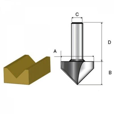 Фреза д/V-об15,9х12,7х12х38х2Т, Makita, D-10718 Фреза д/V-об15,9х12,7х12х38х2Т, Makita, D-10718